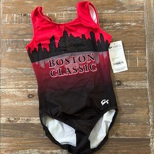 GK NWT Red and Black Boston Classic Leotard